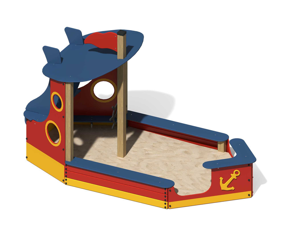 Песочница "Кораблик с рубкой"